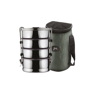 Round Leak Proof Tiffin Carrier (Quadruple)