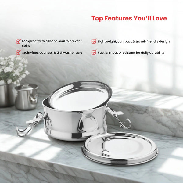 Round Leak Proof Lunch Box (Single)