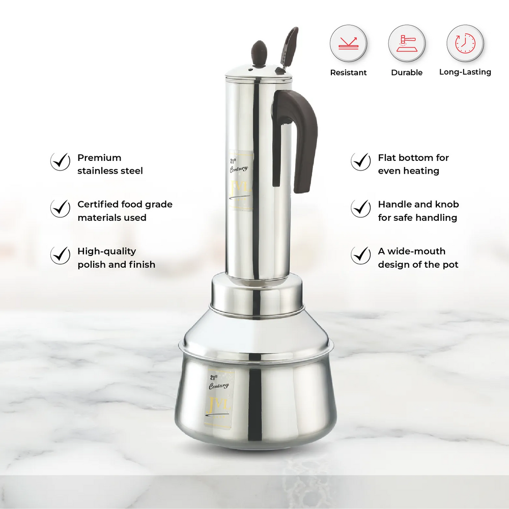 Round Puttu Maker with Triply Base