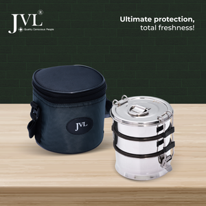 Round Leak Proof Lunch Box (Three Tier)