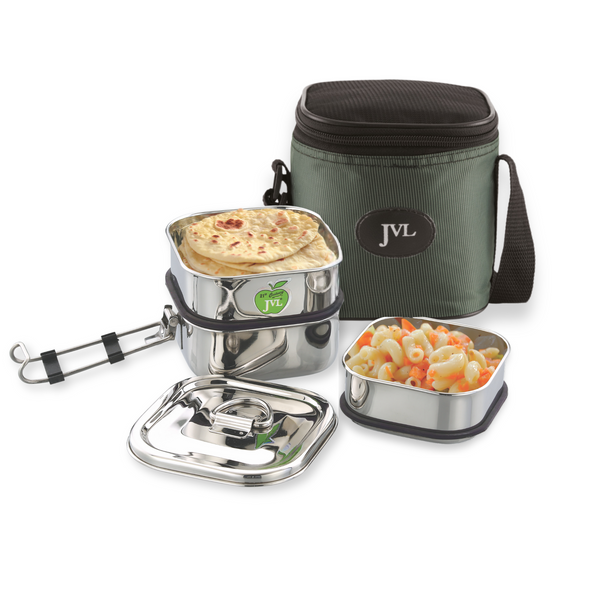 Square Leak Proof Lunch Box ( 3 Tier )