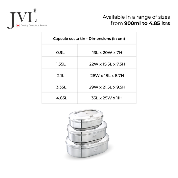 Capsule Costa Tin - Plain Steel Lid