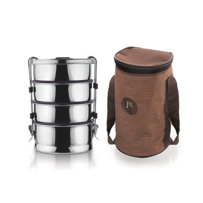 Round Leakproof Tiffin Carrier (Quadruple)